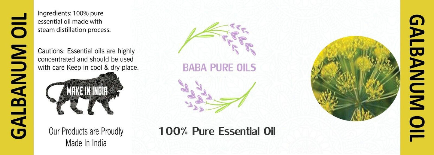 GALBANUM OIL PURE NATURAL ESSENTIAL PURE ORGANIC from INDIA USD