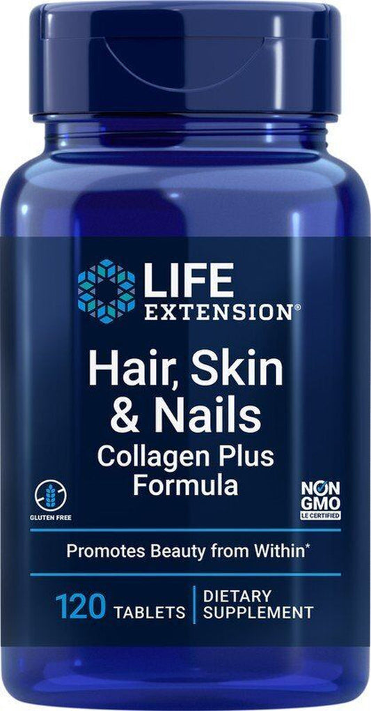 Life Extension Hair,Skin & Nails-Collagen plus Formula 120 Tablet