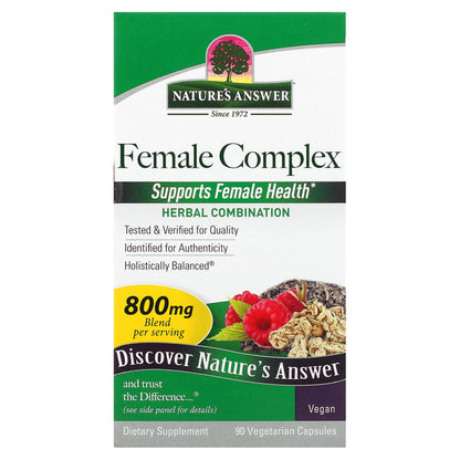 Female Complex, Herbal Combination, 800 Mg, 90 Vegetarian Capsules (400 Mg Per