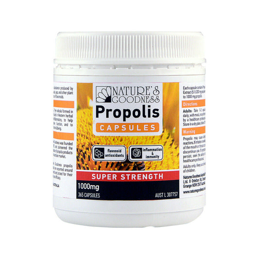 New Nature'S Goodness Propolis Super Strength 1000Mg 365 Capsules Natures