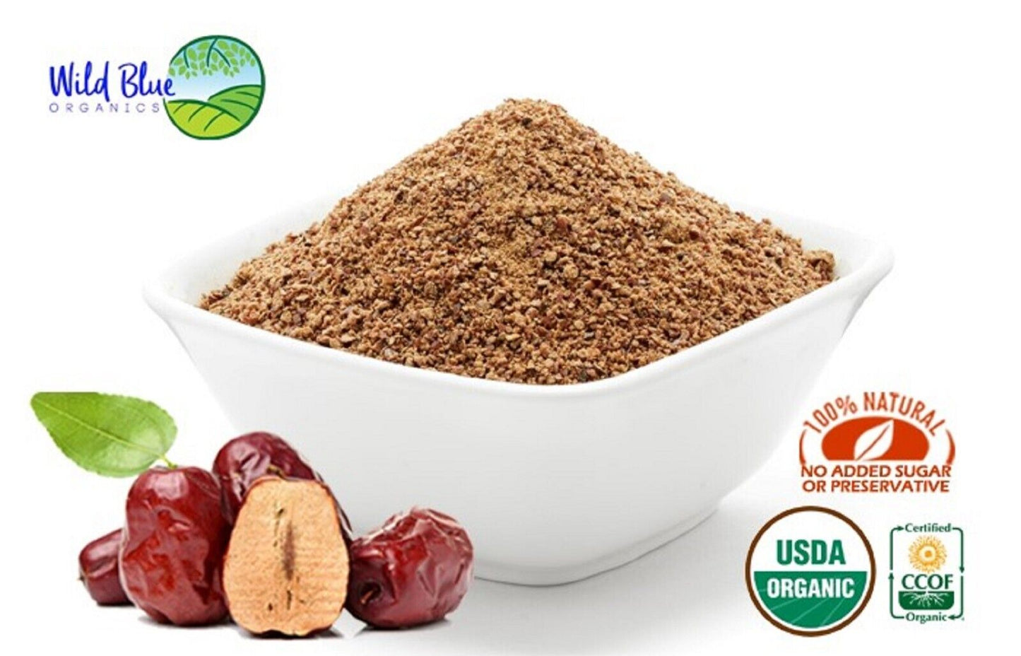 100% ORGANIC Dried Jujube Date California Grown 대추 Hong Zao 紅棗 Táo Tàu