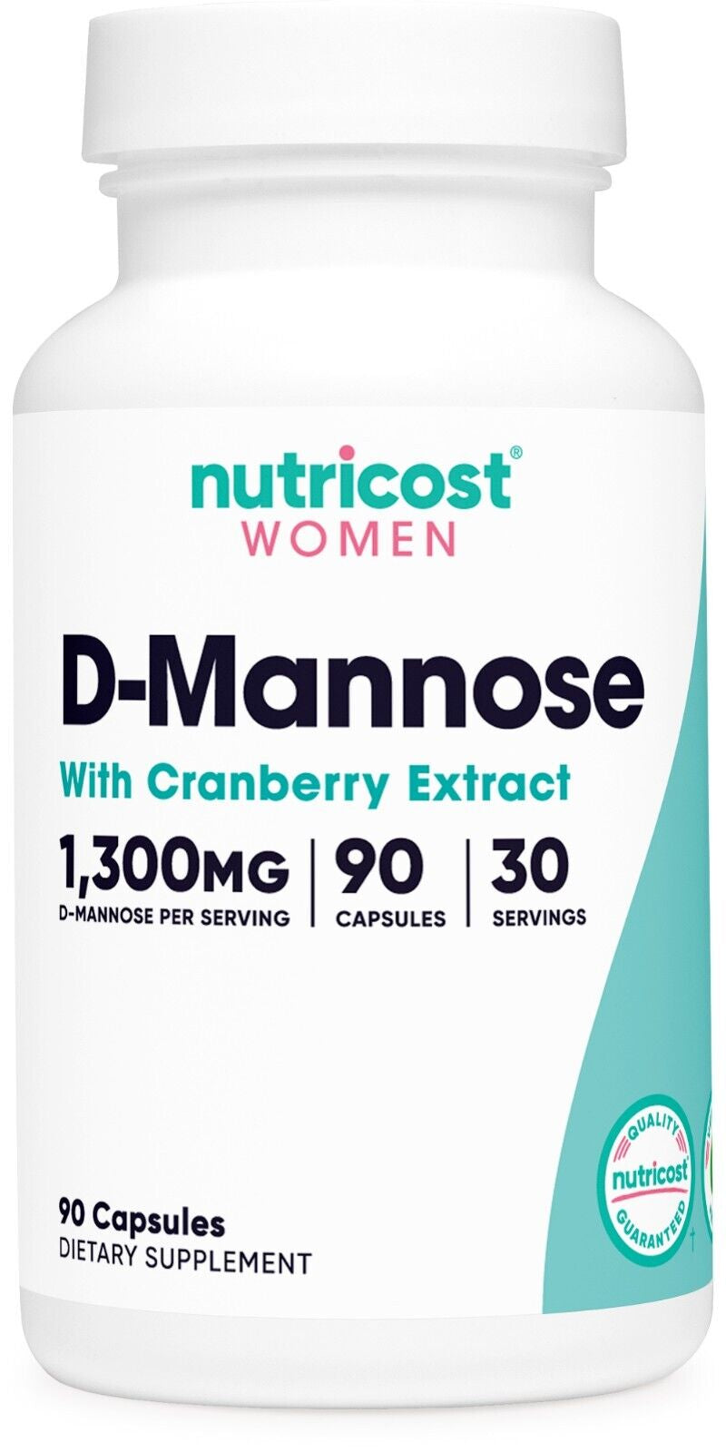 Nutricost D-Mannose with Cranberry Extract for Women 1300Mg 90 Capsules