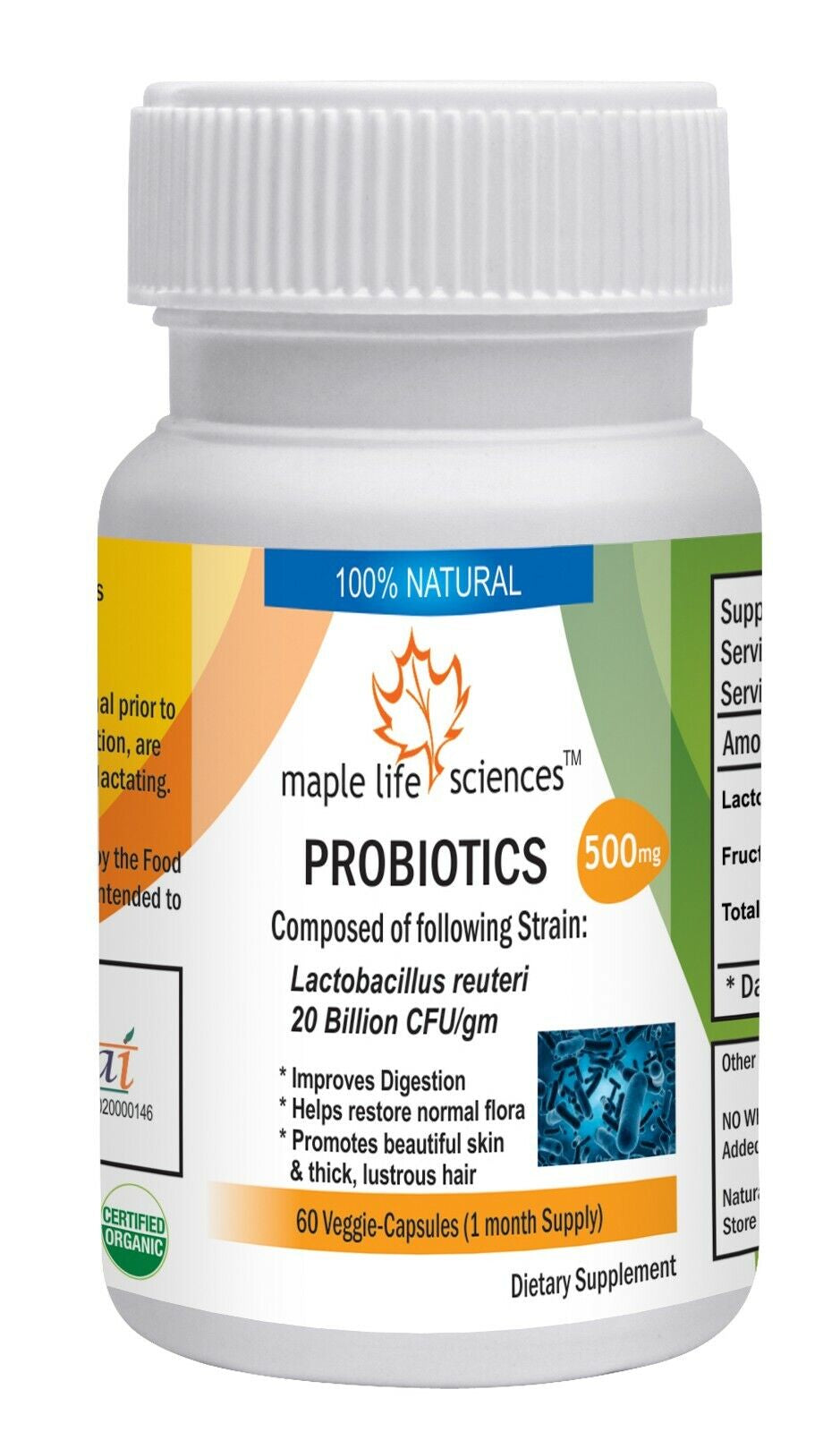 Probiotic Blend of Lactobacillus Reuteri 20 Billion CFU/GRAM Capsules 25