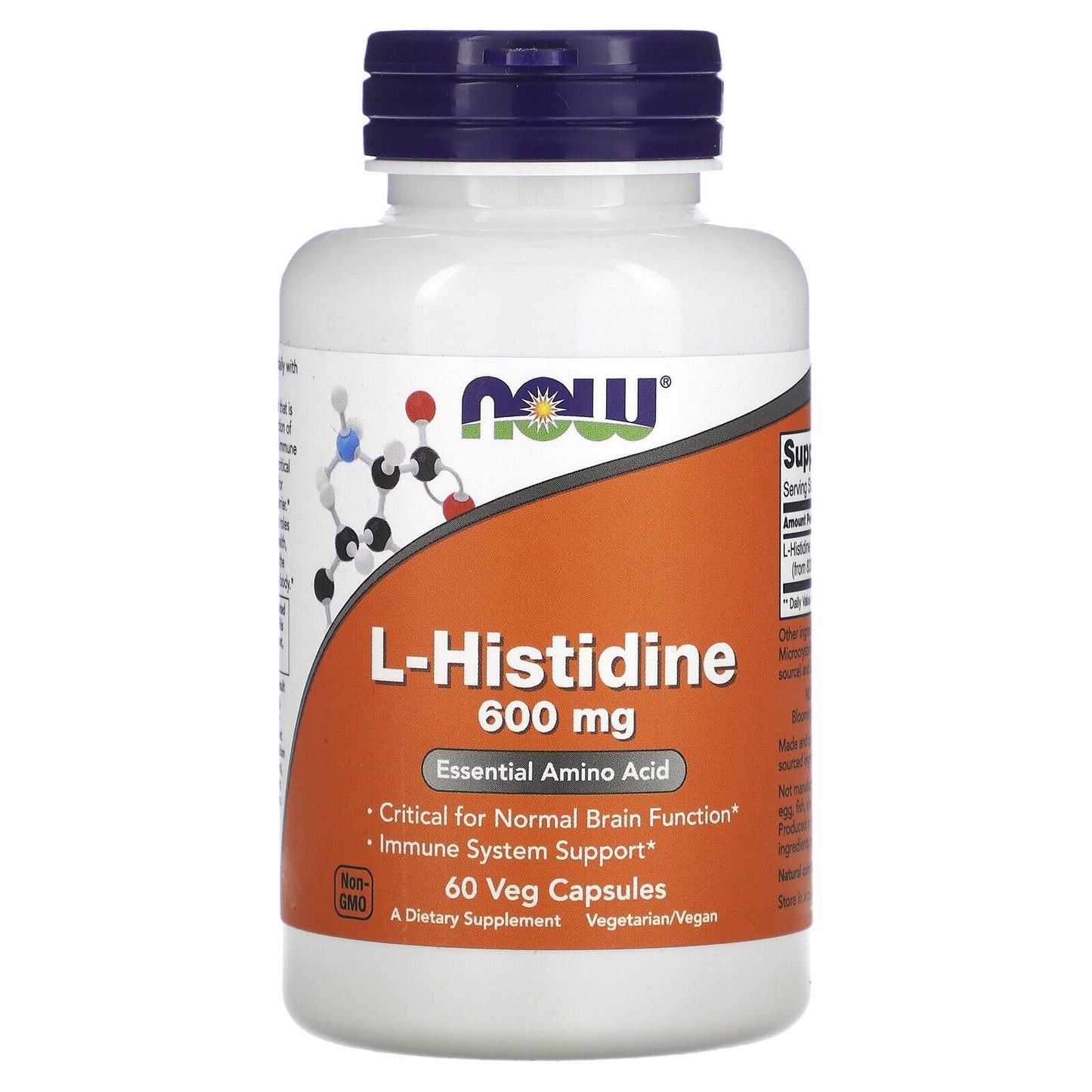 L-Histidine, 600 Mg, 60 Veg Capsules