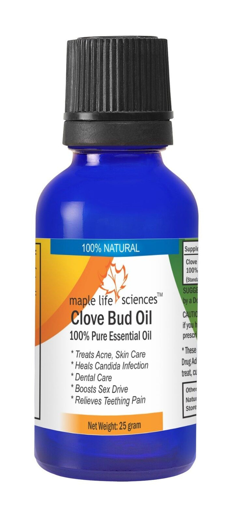 Clove Bud Oil 100% Pure & Natural, Eugenol Treat Tooth Candida Infection