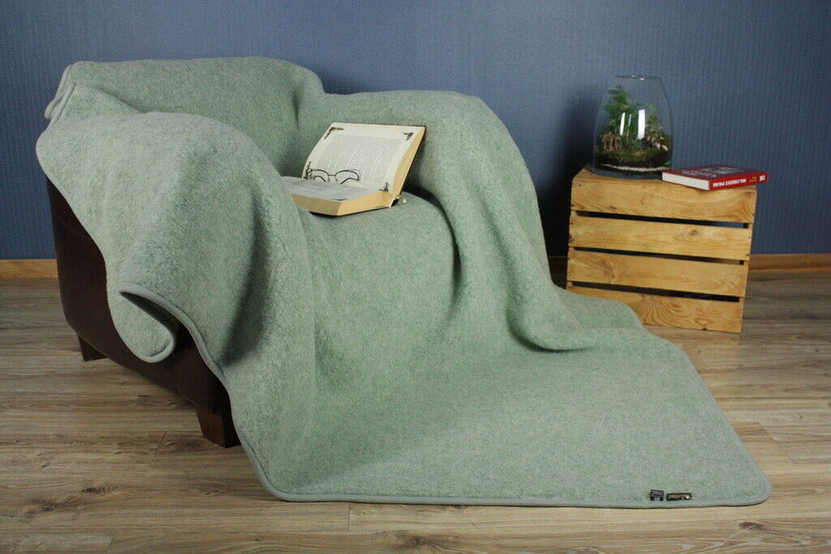 Merino Wool Pure Blanket WOOLMARK 100% Warm Throw