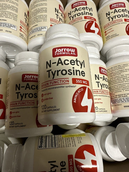 New JARROW FORMULAS N-Acetyl Tyrosine 350Mg (NALT) 120 Capsules FREE SHIPPING