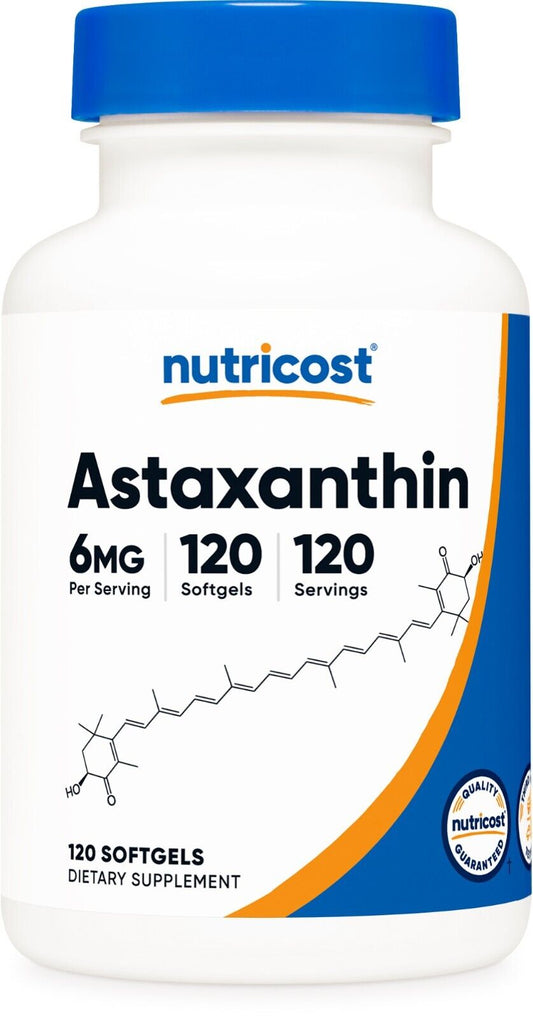 Nutricost Astaxanthin 6Mg, 120 Softgels - Gluten Free and Non-Gmo