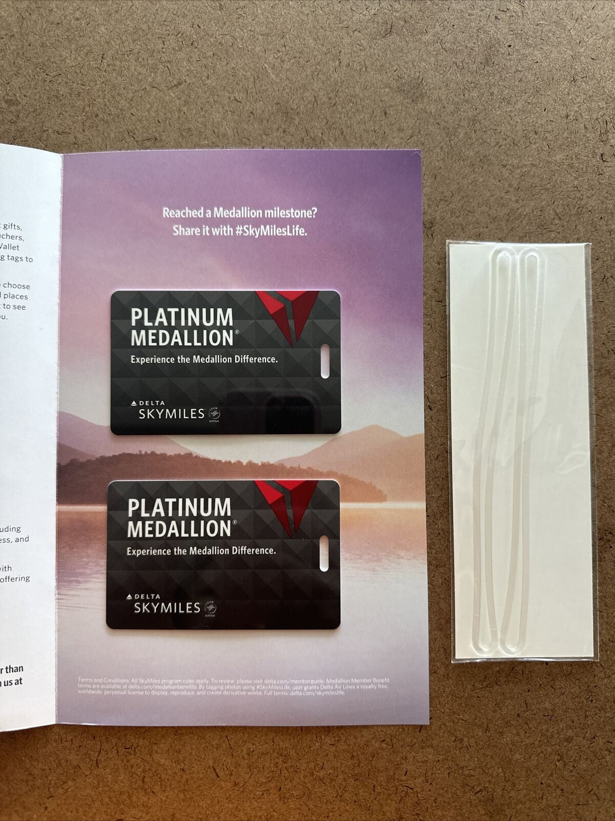 NEW Delta Airlines Platinum Medallion Tags (2) Inc Straps with FREE SHIPPING