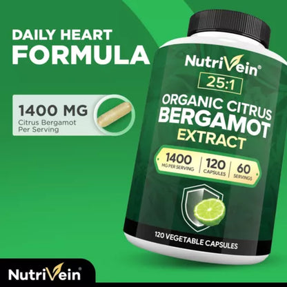 Organic Citrus Bergamot Capsules, Maintains Cardiovascular Health&Glucose Levels