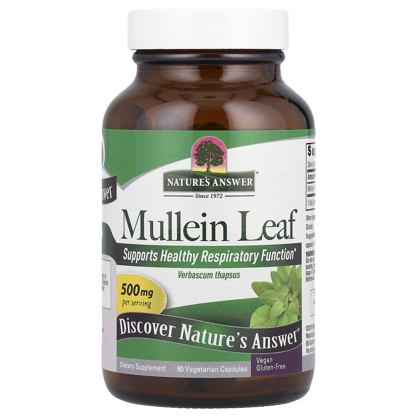 Mullein Leaf, 500 Mg, 90 Vegetarian Capsules