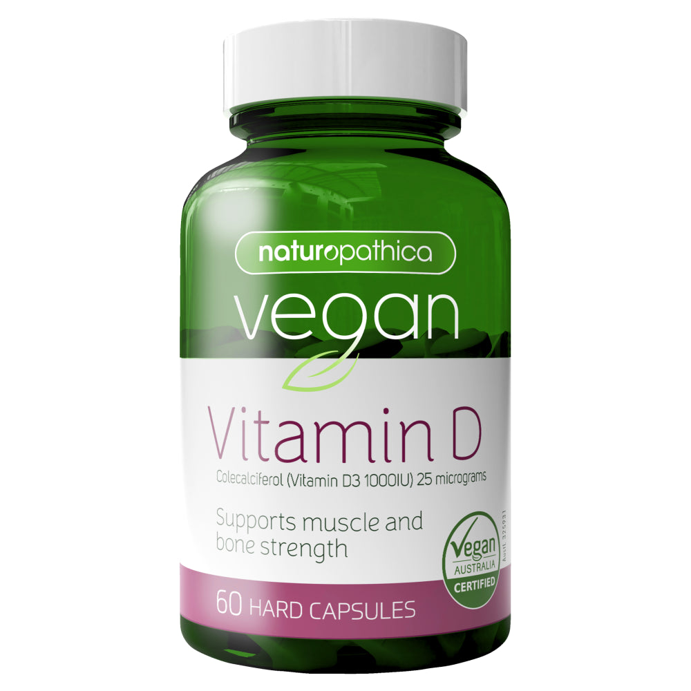 Naturopathica Vegan Vitamin D 60 Capsules Supports Healthy Immune System