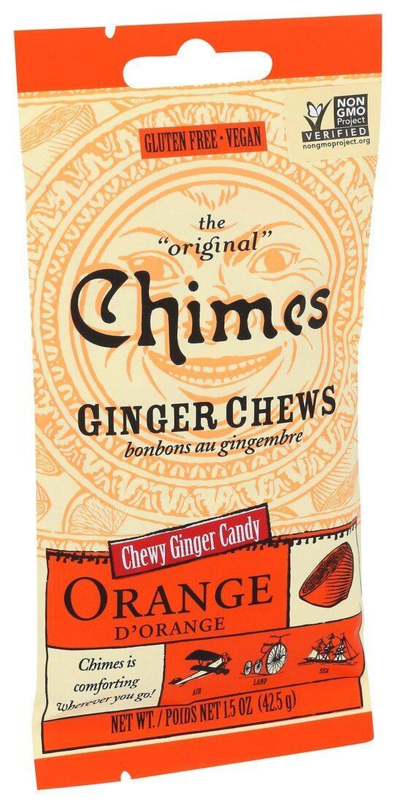 Chimes Orange Ginger Chews 1.5 Oz Bag