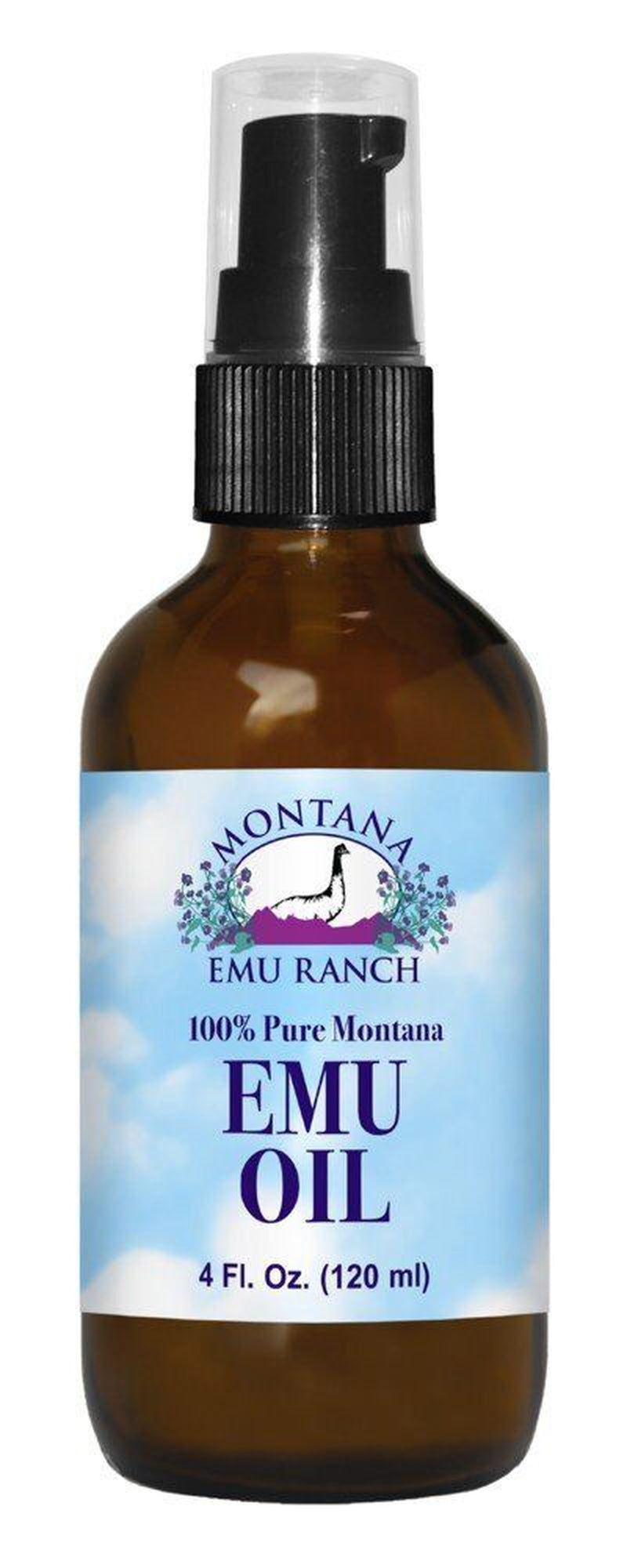 Montana Emu Ranch Co. 100% Pure Montana Emu Oil 4 Oz Liquid