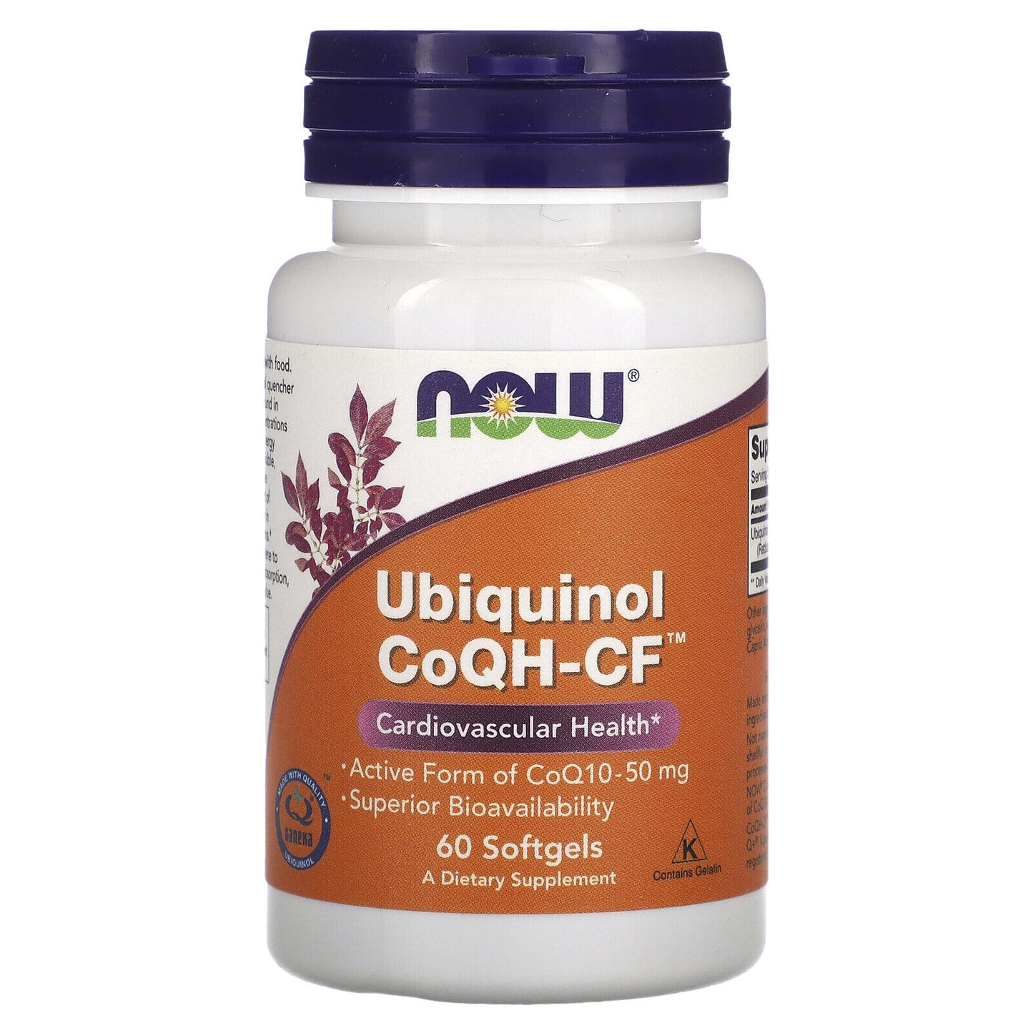 Now Foods Ubiquinol Coqh-Cf 60 Softgels GMP Quality Assured