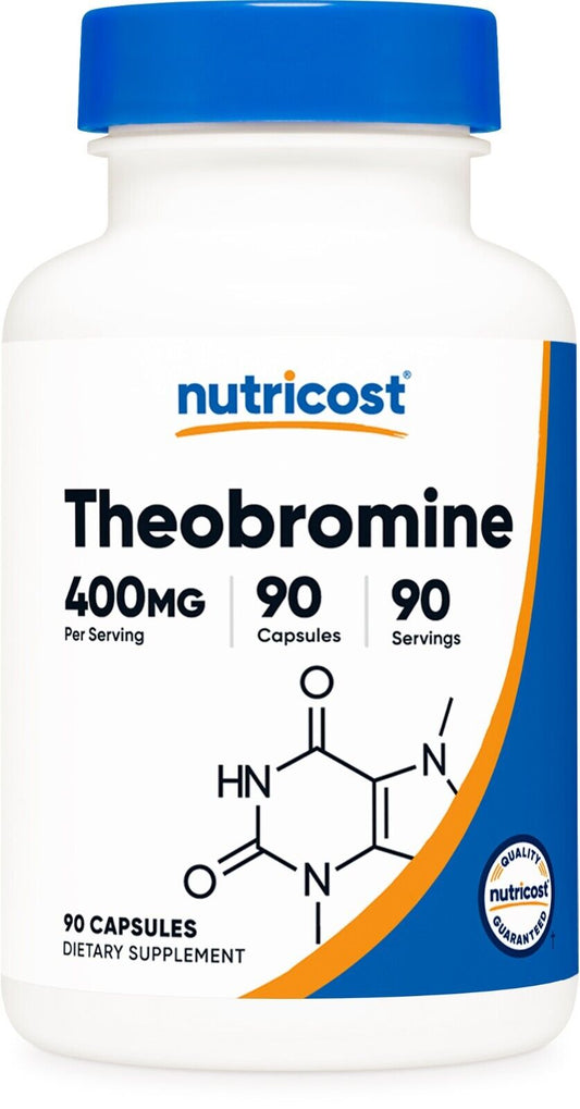 Nutricost Theobromine Capsules 400Mg per Serving (90 Vegetarian Capsules)