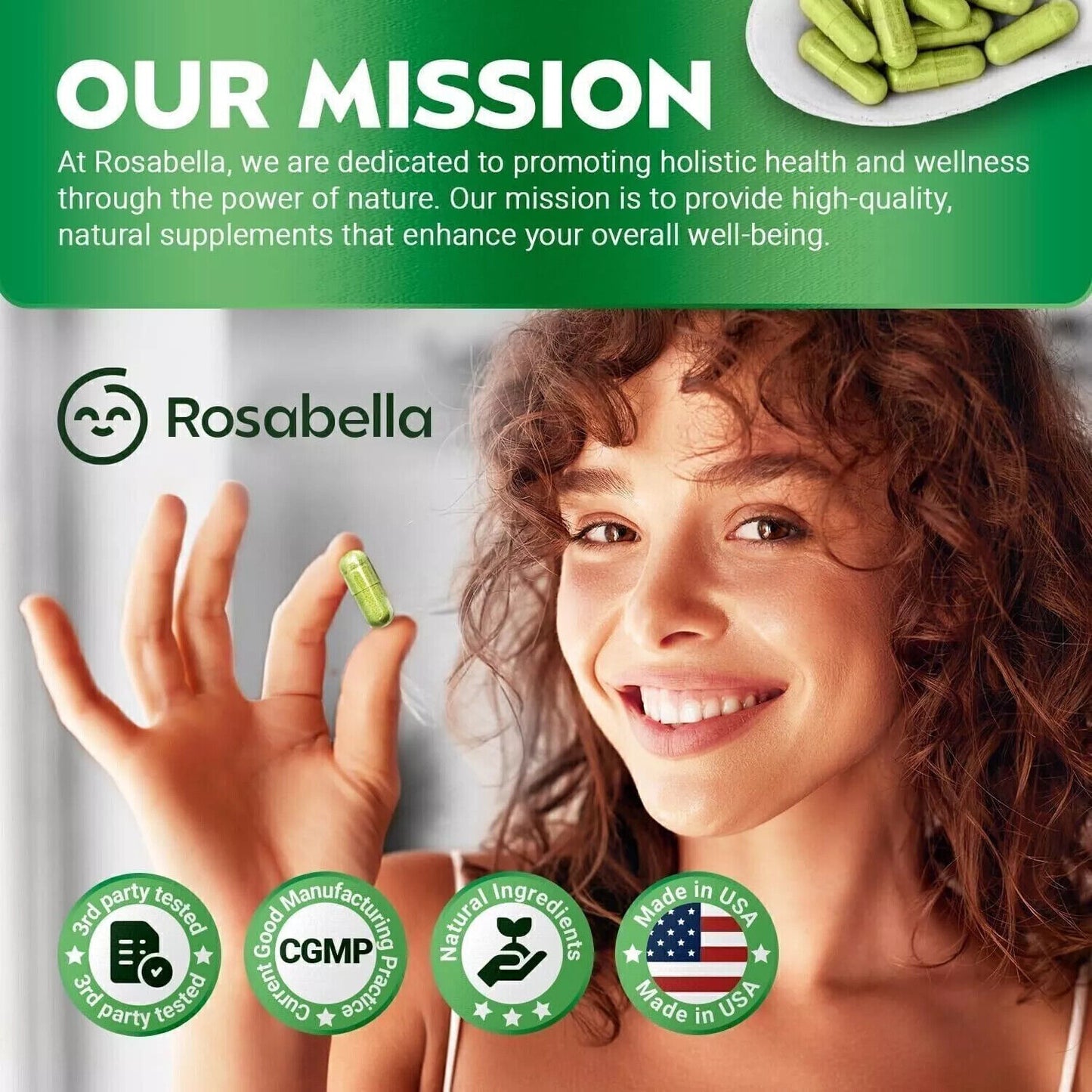 Rosabella Moringa Powder Capsules - 800Mg of Pure Nutrient-Rich Moringa Powder