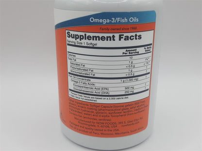 Now Foods Ultra OMEGA-3 Fish Oil 500 EPA/250 DHA 90 Softgels Exp 04/2027