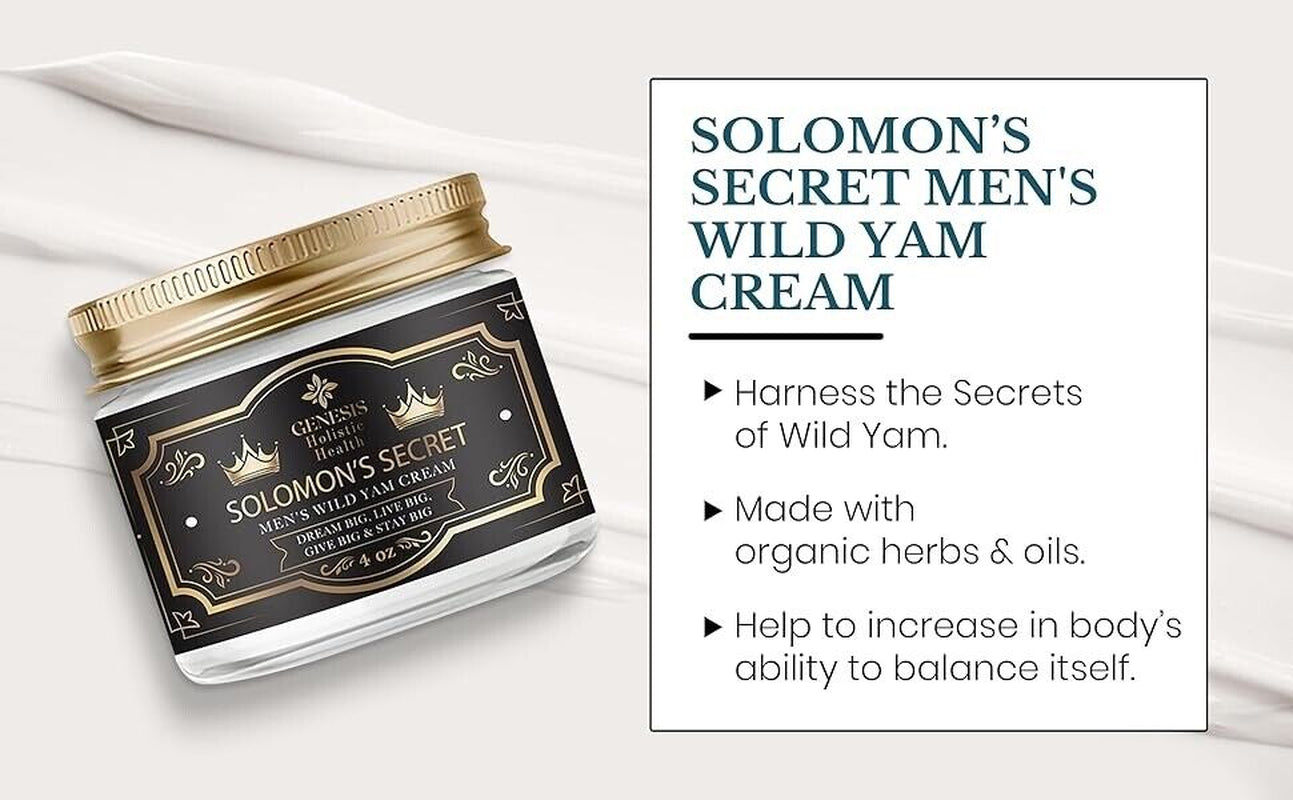 100% Authentic Genesis Solomon'S Secret Men'Swild Yam Cream- Dream Big, Live Big