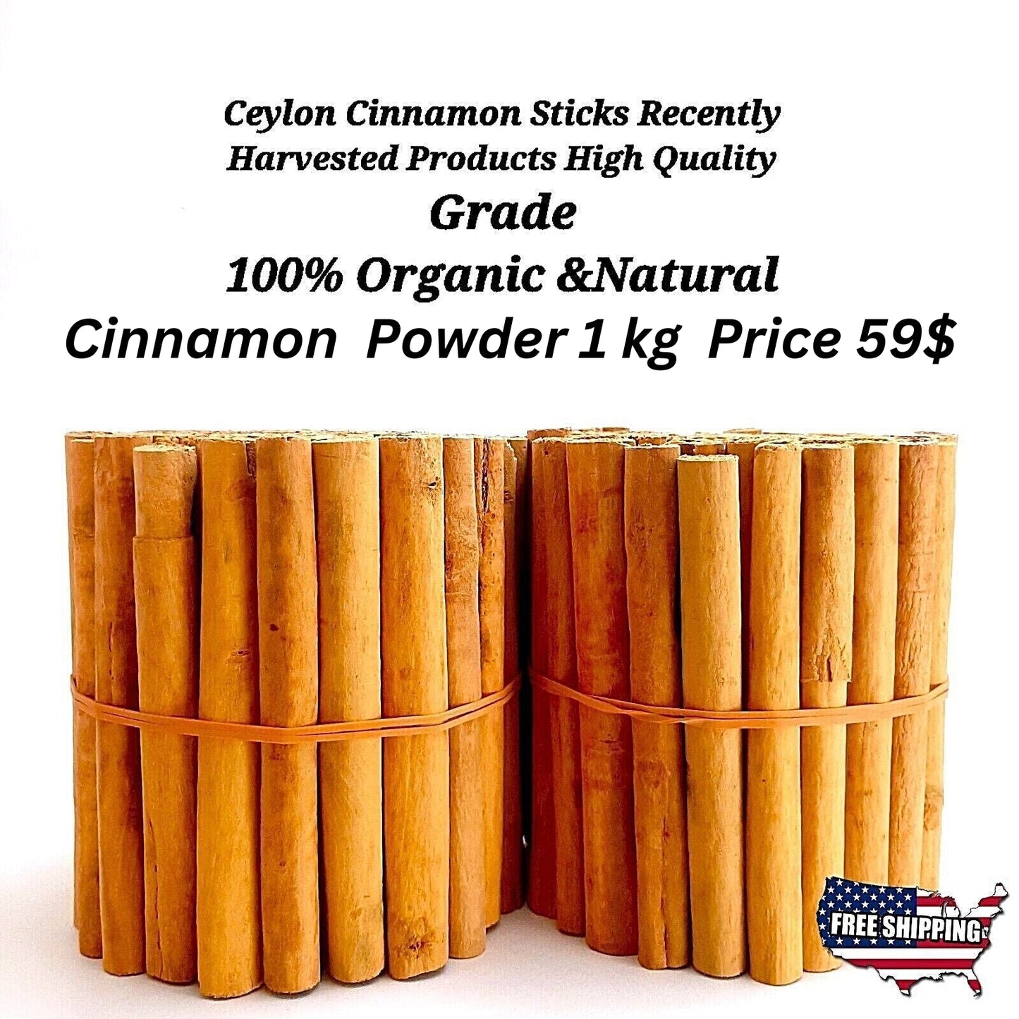 Organic Ceylon Cinnamon Sticks Alba High Quality Grade 100% Pure