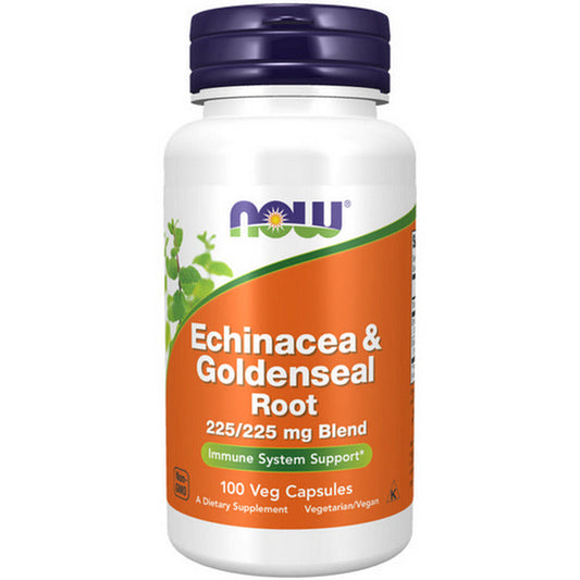 Echinacea & Goldenseal Root 225 Mg 100 Caps by Now Foods