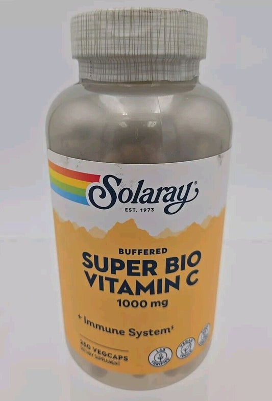 Solaray Super Bio Vitamin C 250 Capsules 1000 Mg Buffered Timed Release