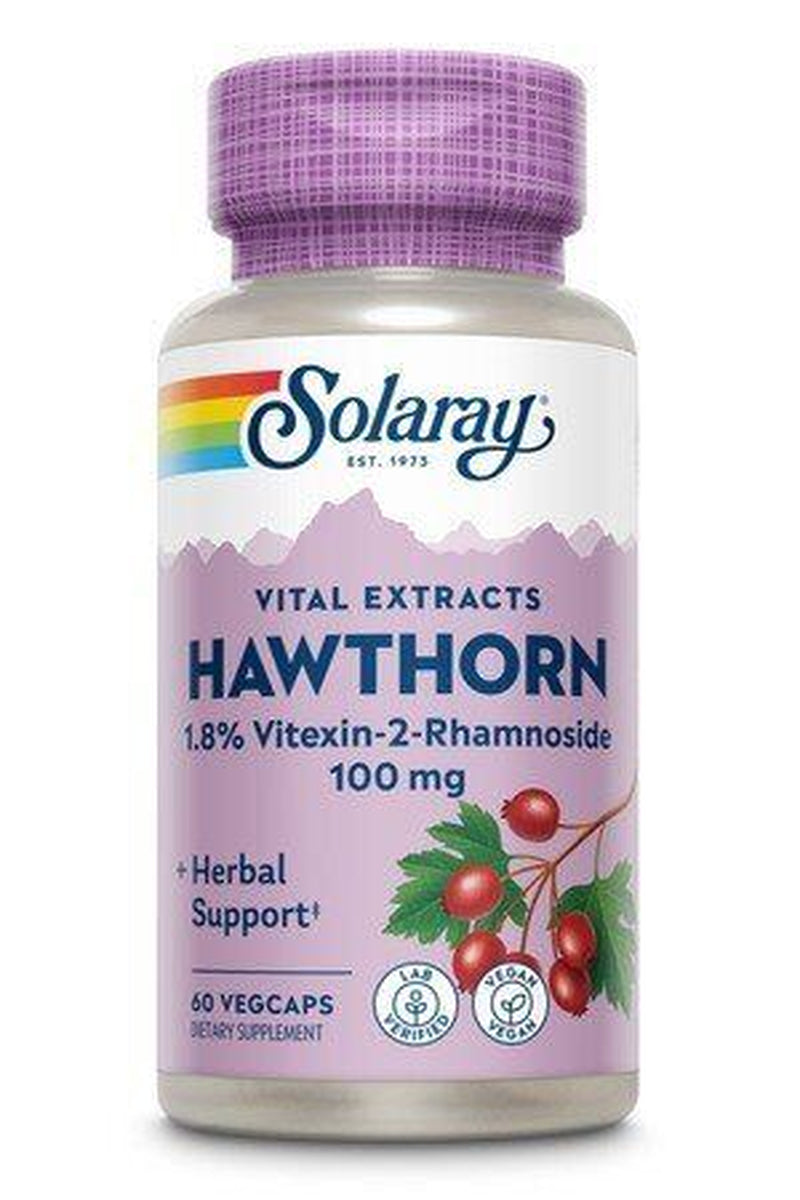 Solaray Hawthorn Aerial Extract 100Mg 60 Capsule