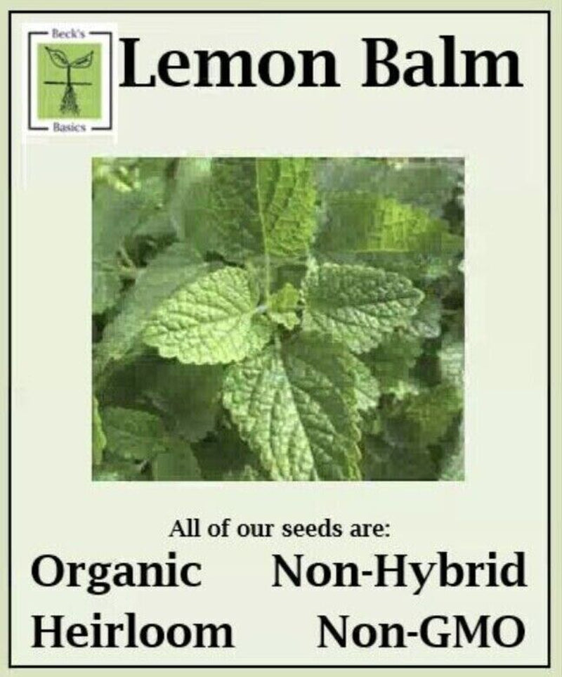 Lemon Balm Seeds - ORGANIC, NON-GMO, NON-HYRID, HEIRLOOM SEEDS