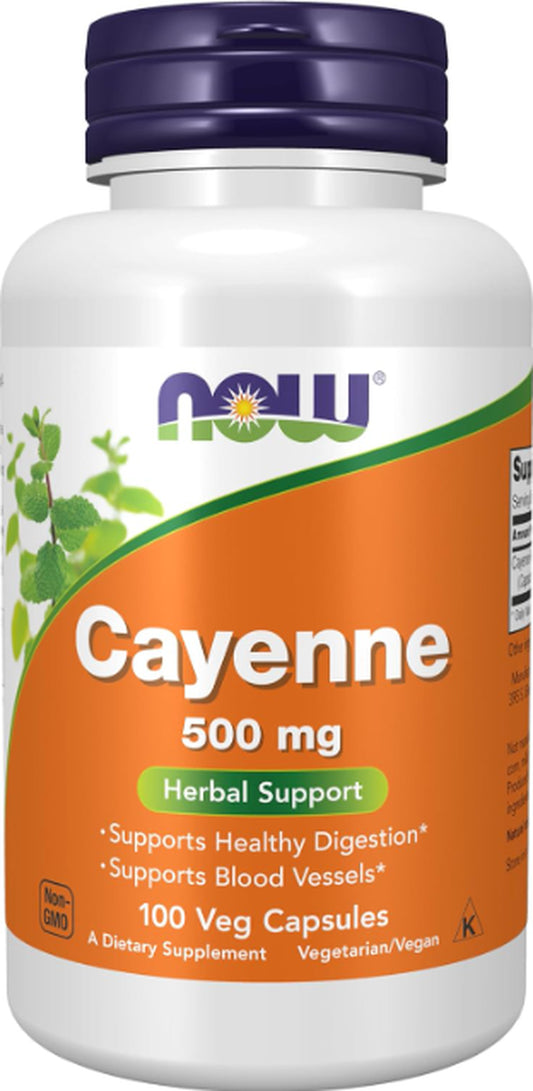 Cayenne Pepper 500Mg | 100 Veggie Capsules | Vegetarian, Non-Gmo Organic USA