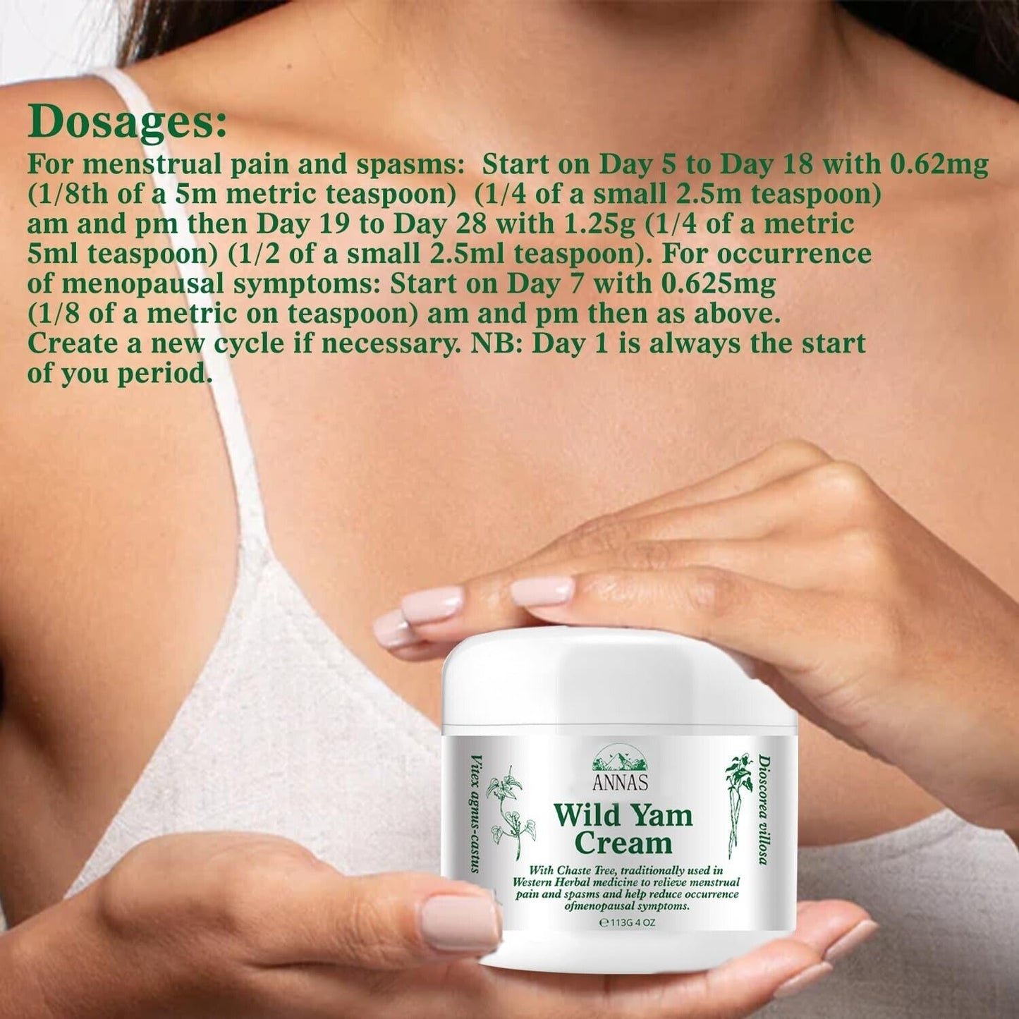 Wild Yam Cream, ANNAS Wild Yam Cream Organic for Hormone Balance, ANNAS Women...