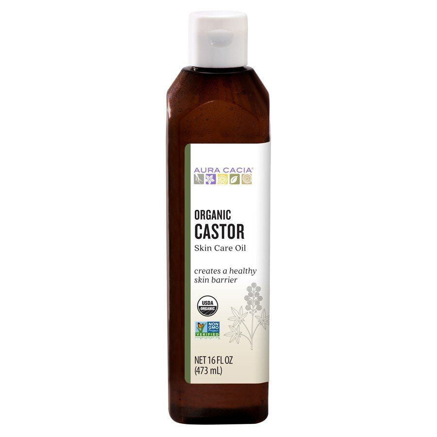 Aura Cacia Organic Castor Skin Care Oil 16 Fl Oz Liquid