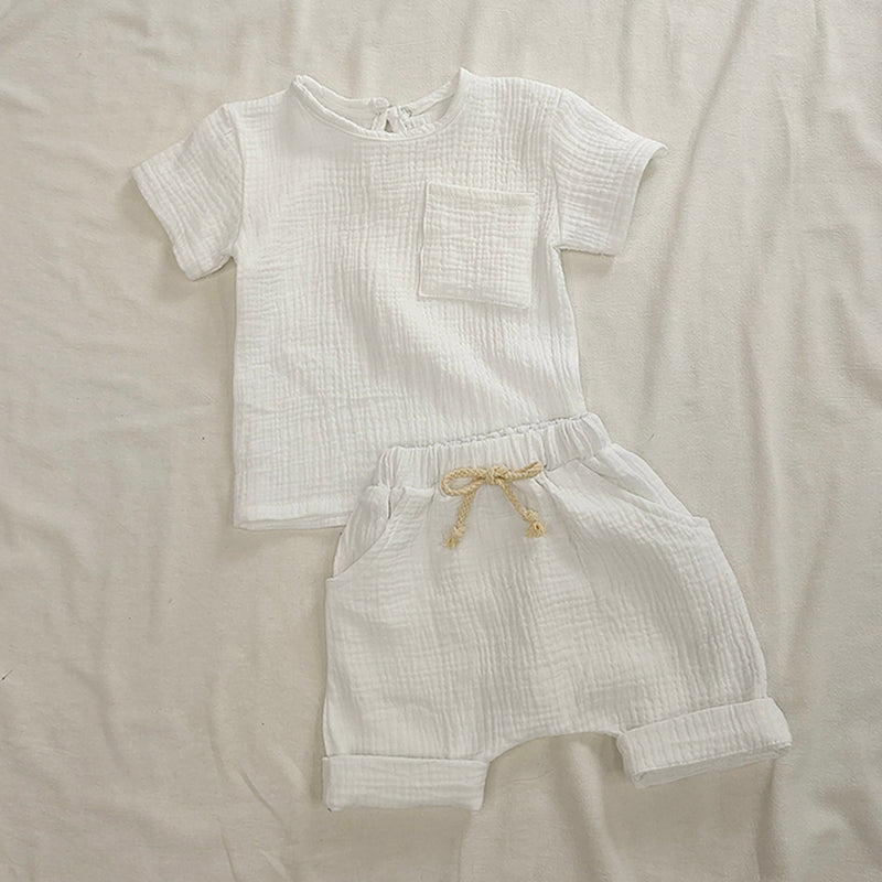 Organic Cotton Baby Clothes Set Summer Casual  Set Unisex 