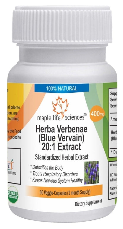 Blue Vervain Extract 20:1 Capsules Herba Verbenae Officinalis Pure High Quality