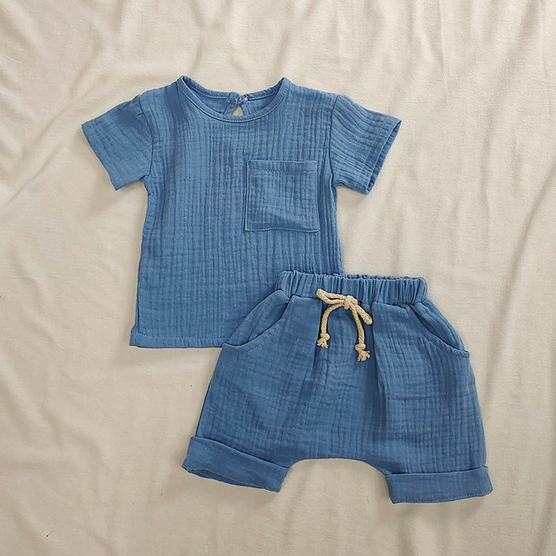 Organic Cotton Baby Clothes Set Summer Casual  Set Unisex 