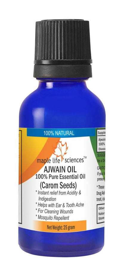 Carom Seed Oil Pure & Natural Ajwain/ Ajowan Oil 40% Thymol Hair Skin Health