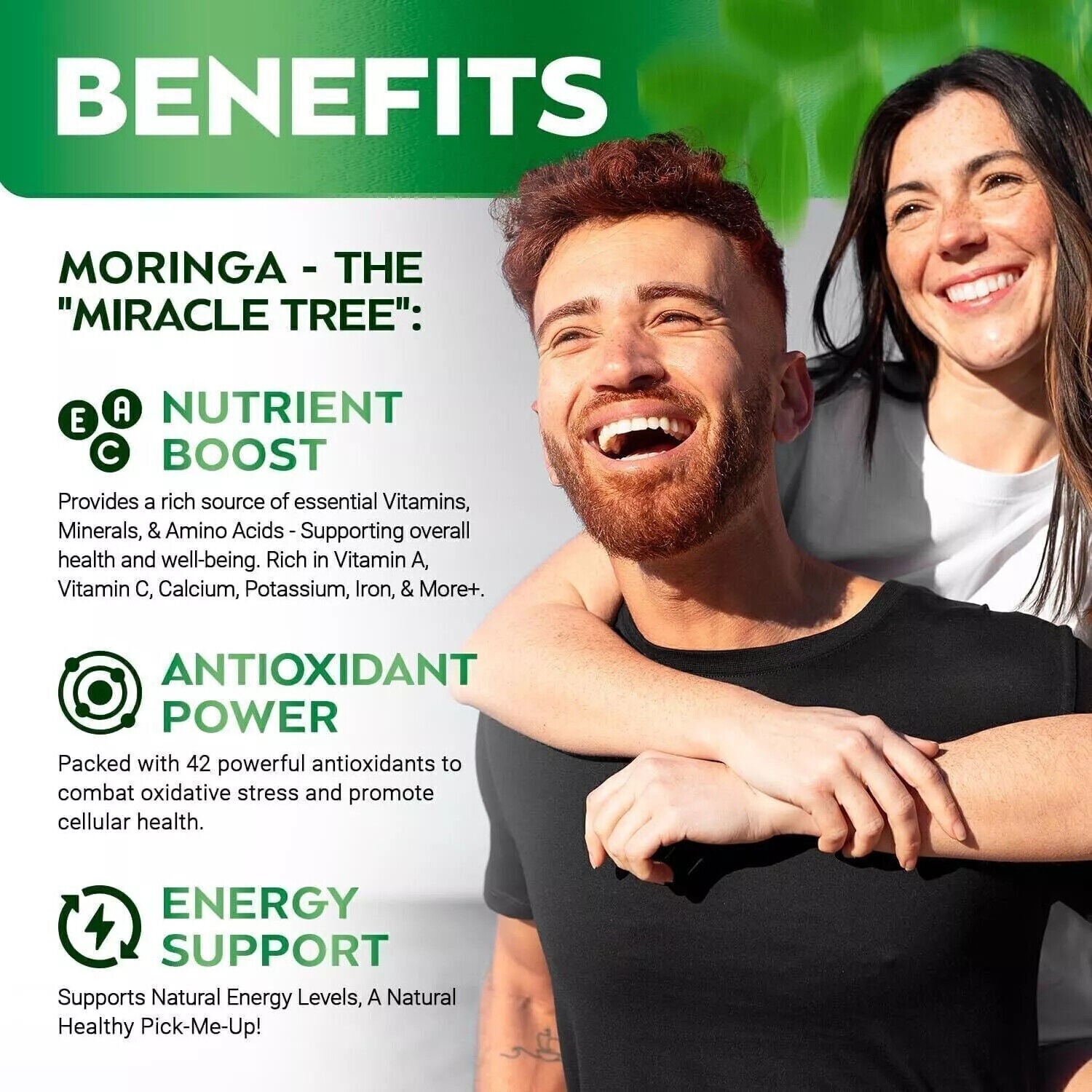 Rosabella Moringa Powder Capsules - 800Mg of Pure Nutrient-Rich Moringa Powder