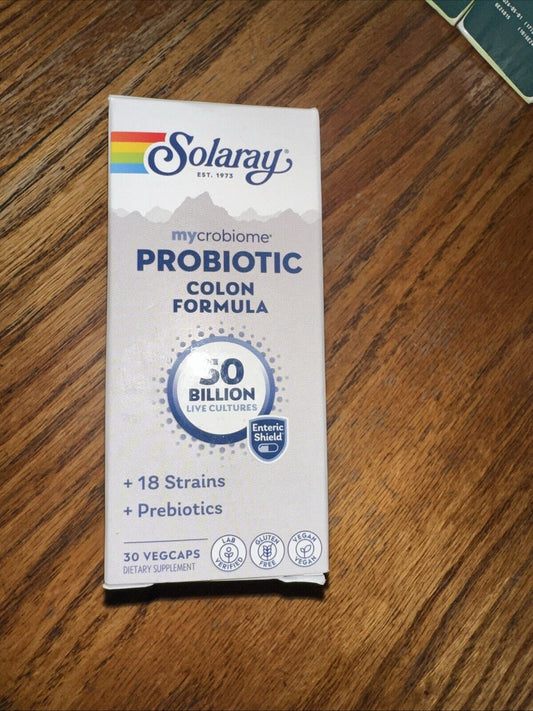 Solaray Mycrobiome Probiotic Colon 50 Billion CFU 30 Capsules Microbiome Vegcaps