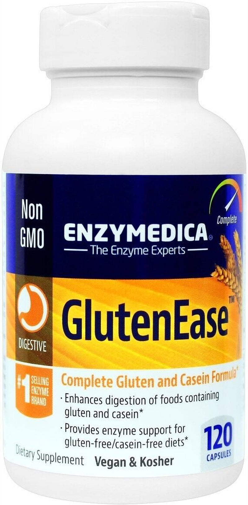 Enzymedica Glutenease 120 Ct - Enzymes for Food Intolerance, Gas, Bloating