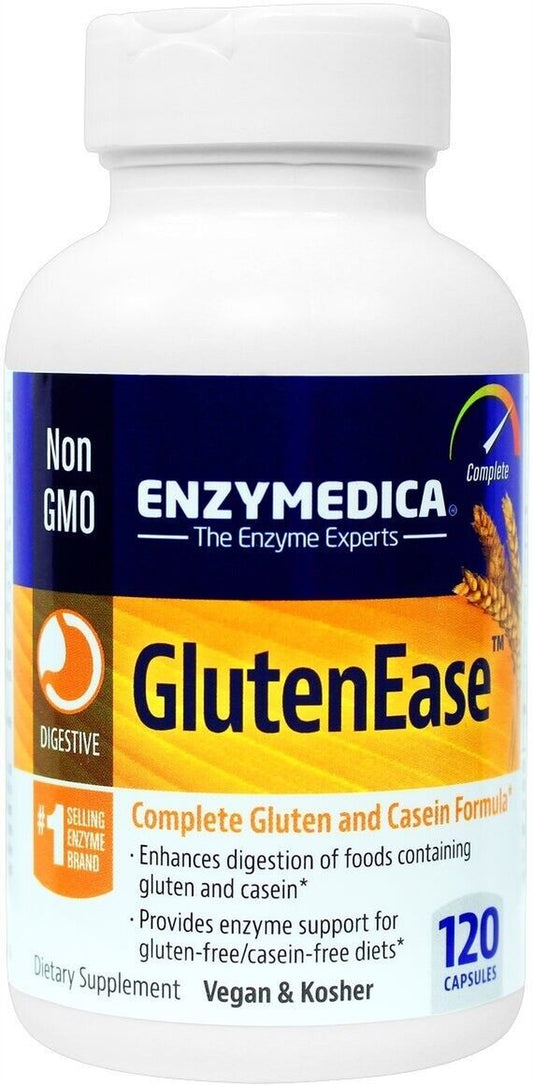 Enzymedica Glutenease 120 Ct - Enzymes for Food Intolerance, Gas, Bloating