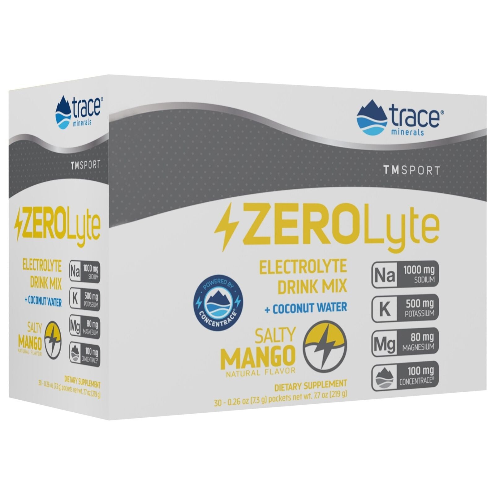 Trace Minerals Zerolyte - Electrolyte Drink Mix + Salty Mango Powder 30 - 0.25