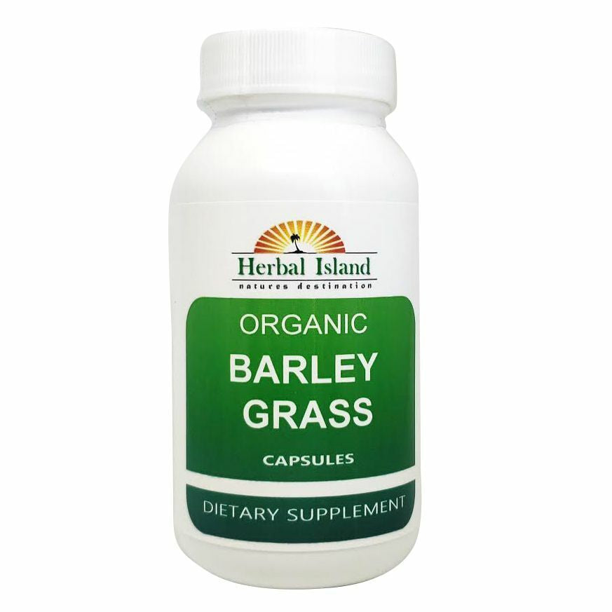 Organic Barley Grass Capsules - 120 Count 500Mg Each - Free Shipping