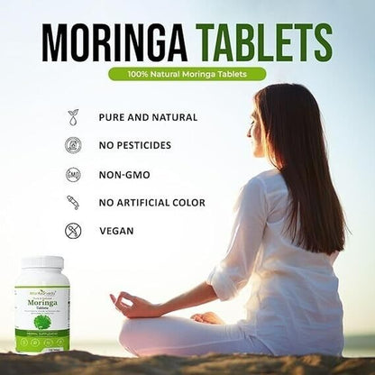 Attar Ayurveda Moringa Tablets 120 Tablets, 500 Mg Herbal Tablet Free Shipping