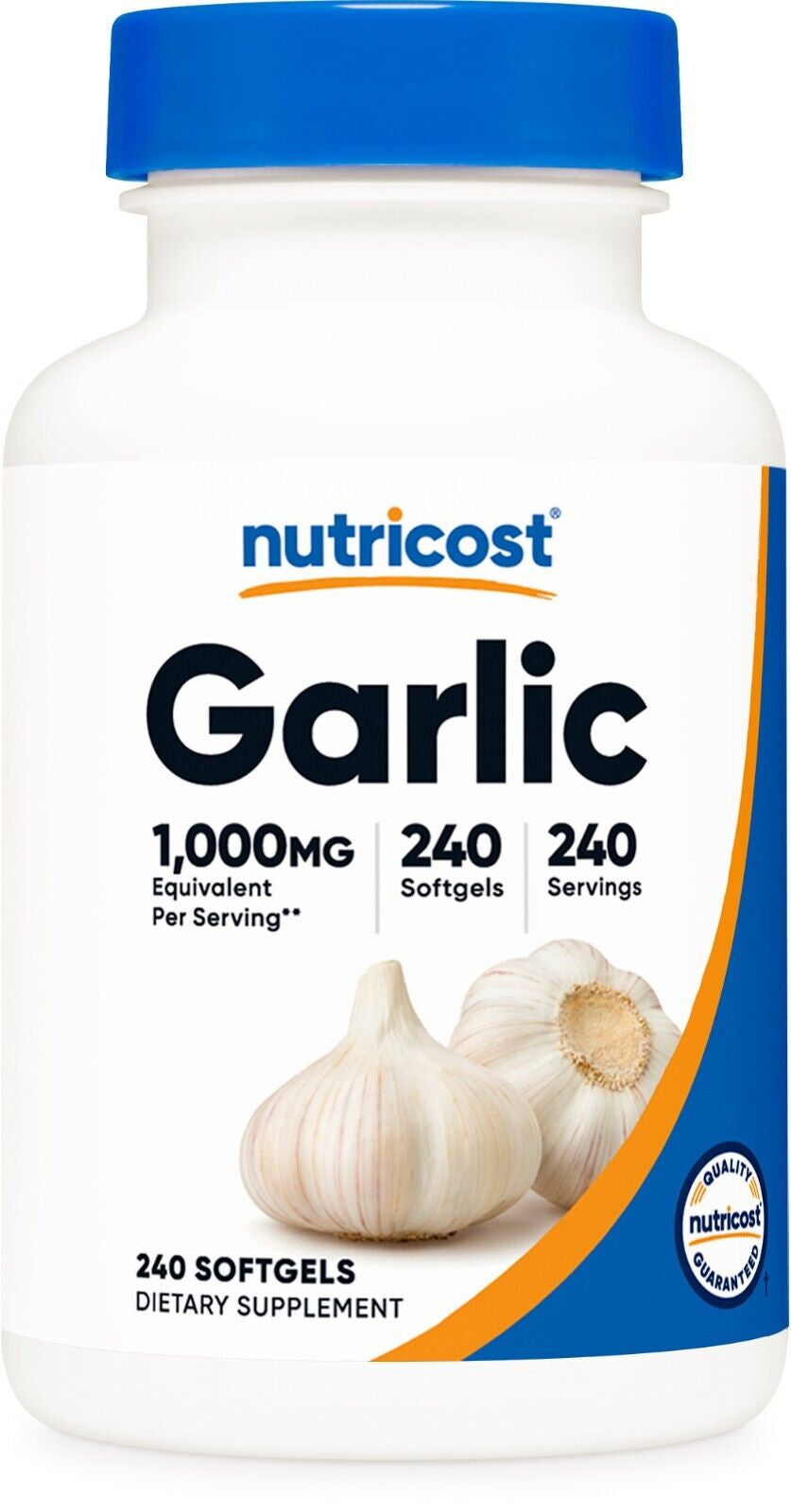 Nutricost Garlic 1000Mg, 240 Softgels - Premium, High Potency, Gluten Free