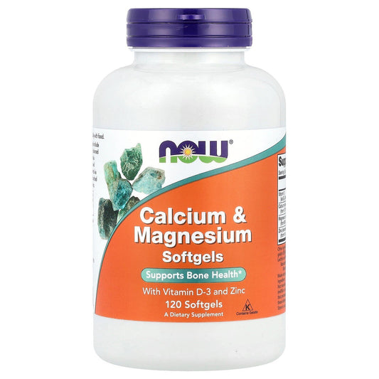 Calcium & Magnesium with Vitamin D3 and Zinc, 120 Softgels