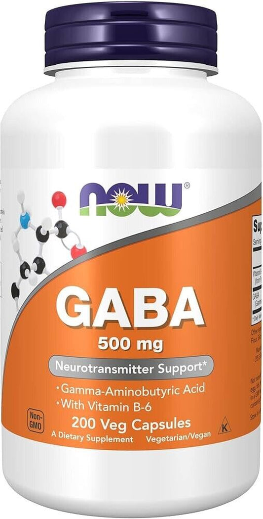 NOW FOODS GABA 750 Mg 100 Veg Capsules