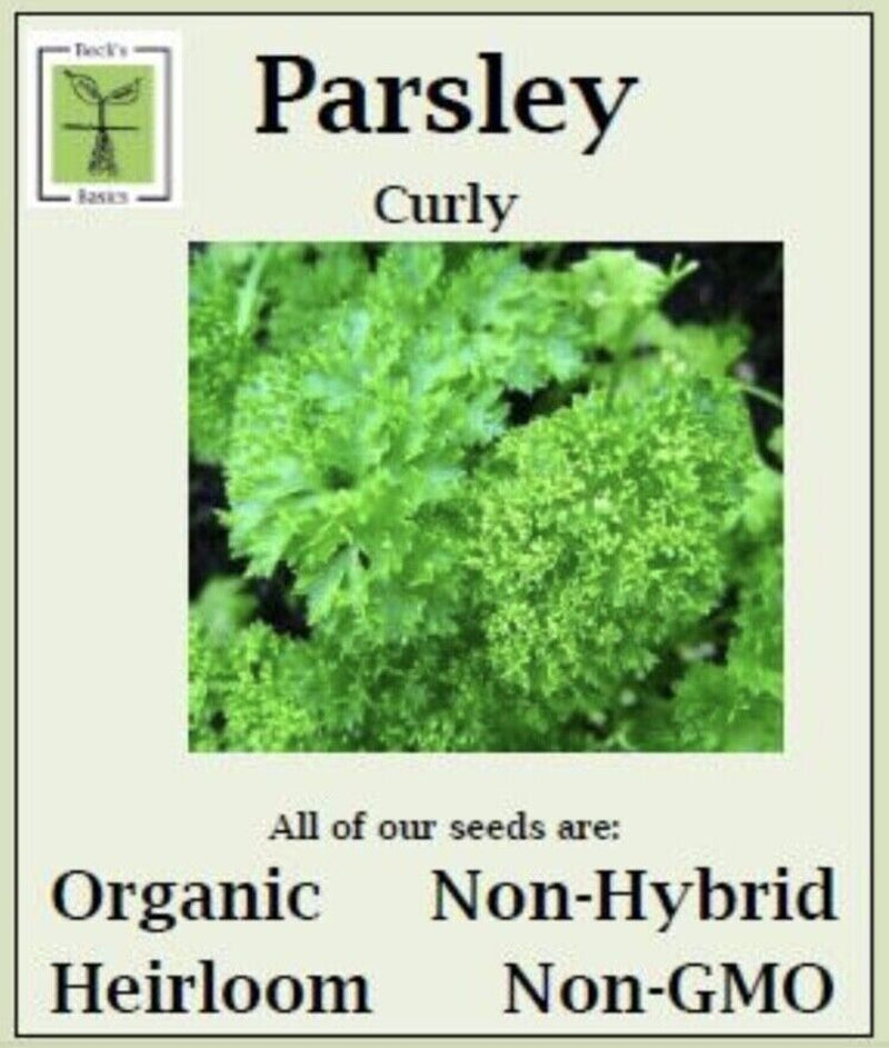 Parsley (Curly) Seeds - ORGANIC, NON-GMO, NON-HYRID, HEIRLOOM SEEDS