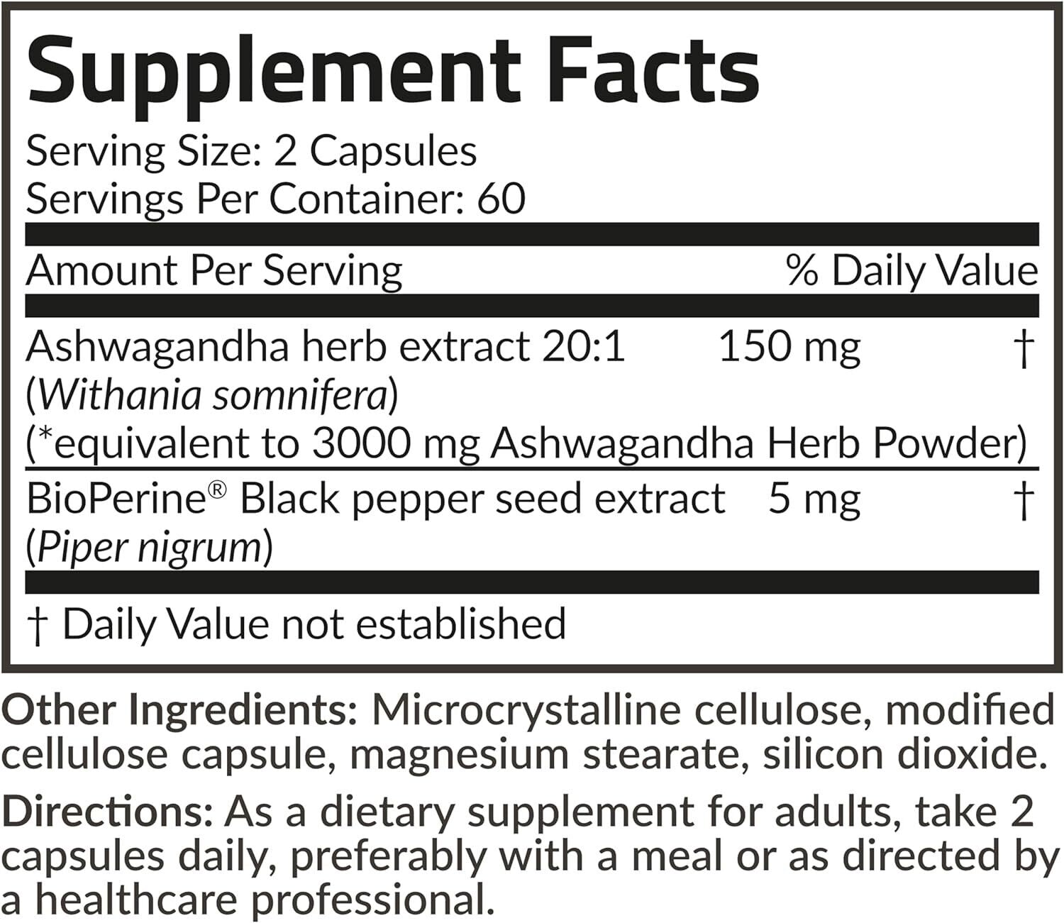 Futurebiotics Ashwagandha Extra Strength 3000Mg 120 Capsules 7/25 MADE in USA