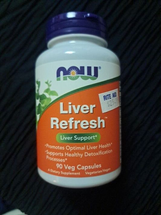 NOW Foods Liver Refresh Detoxifier Regenerator 90Ct NAC Grape Seed Turmeric