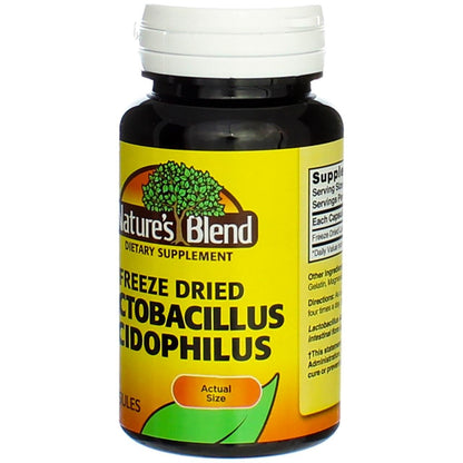 Nature'S Blend Lactobacillus Acidophilus Freeze Dried Capsules, 100 Ct