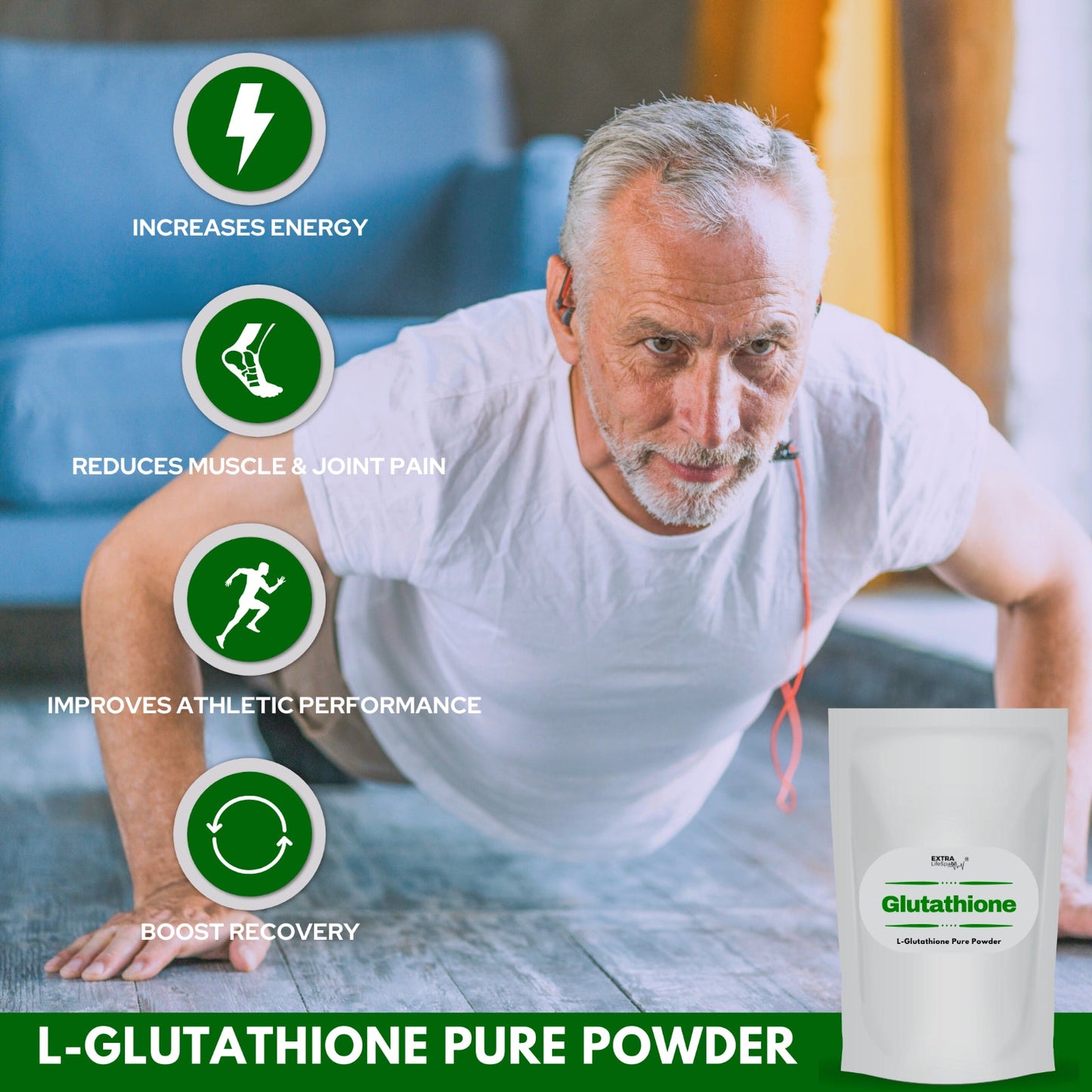 Glutathione Powder Pure Antioxidant High Potency (Australian Brand)